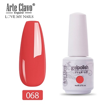 8ml Special Nail Gel, for Nail Art Stamping Print, Varnish Manicure Starter Kit, Light Coral, Bottle: 25x66mm
