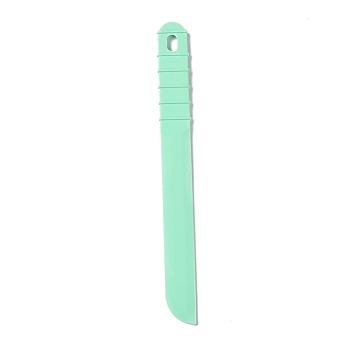 Silicone Scraper, Reusable Resin Craft Tool, Aquamarine, 230x24.5x6mm