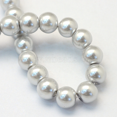 Baking Painted Pearlized Glass Pearl Round Bead Strands(X-HY-Q330-8mm-62)-4