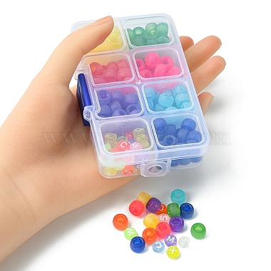 184pcs 8 couleurs perles en plastique transparentes(KY-YW0001-52)-4