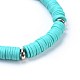 Handmade Polymer Clay Heishi Beads Stretch Bracelets(BJEW-JB04251-M)-5