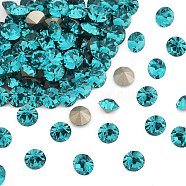 Preciosa&reg MAXIMA Crystal Round Stones, Czech Crystal, Dura Foiling, Round(431 11 615 Chaton), 60230 Blue Zircon, SS18(4.2~4.4mm)(Y-PRC-RBSS18-60230)