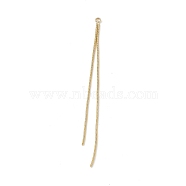 Brass Round Snake Chains Tassel Big Pendants, Golden, 81.5x3x1mm, Hole: 1.8mm(KK-P227-06A-G)