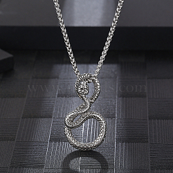 Stylish Stainless Steel Snake Pendant Necklace for Daily Unisex Wear(JS0315-2)