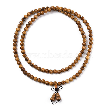 4-Loop Wrap Style Buddhist Jewelry(WOOD-N010-021)-3
