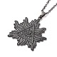 Alloy Flame with Evil Eye Pendant Necklace for Men Women(NJEW-B085-01)-1