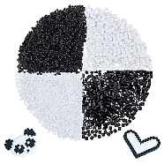 PE DIY Melty Beads Fuse Beads Refills, Tube, Black, 3~5x2.5~5mm, 200g/set(DIY-NB0004-40)