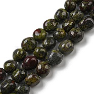 Natural Dragon Blood Beads Strands, Nuggets Tumbled Stone, 10~14x9~10x8~9mm, Hole: 1mm, about 35~36pcs/strand, 15.63''~15.79'' (39.7~40.1cm)(G-C038-02A-05)