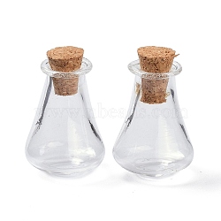 Glass Cork Bottles, Glass Empty Wishing Bottles, DIY Vials for Home Decorations, Clear, 17x27mm(AJEW-O032-01A)