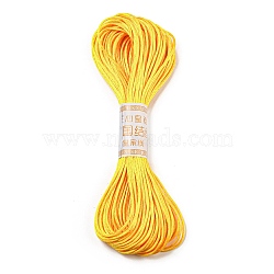 Polyester Embroidery Floss, Cross Stitch Threads, Gold, 1.5mm, 20m/bundle(OCOR-C005-A13)