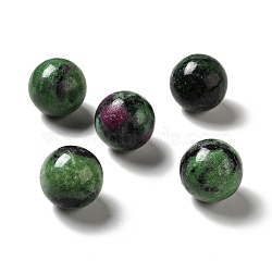 Natural Ruby in Zoisite Beads, No Hole/Undrilled, Round, 25~25.5mm(G-A206-02-26)
