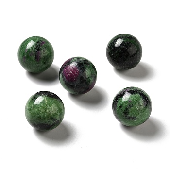 Natural Ruby in Zoisite Beads, No Hole/Undrilled, Round, 25~25.5mm
