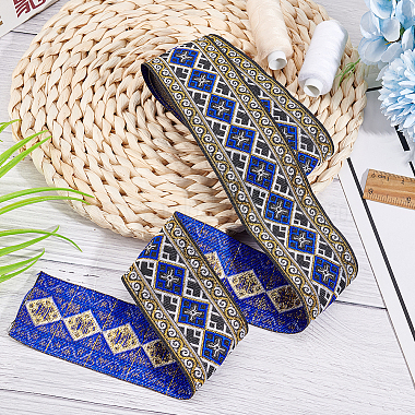 Ethnic Style Embroidery Polyester Ribbons(OCOR-WH0060-56B)-5