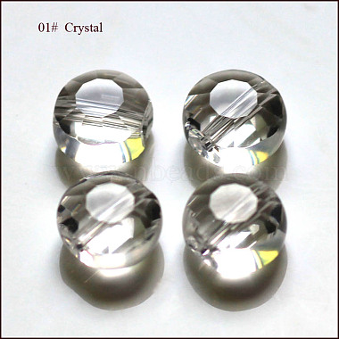 6mm Clear Flat Round Glass Beads