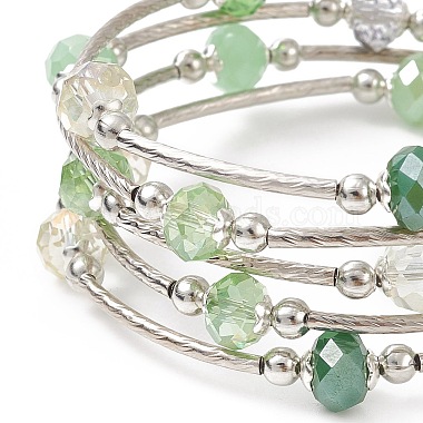 perles de verre cinq boucles wrap bracelets(BJEW-JB09056-03)-4