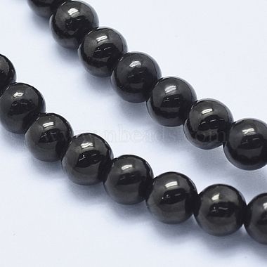 Charbon naturel rangées de perles de quartz(G-E444-39-6mm)-3