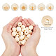 60pcs 6 styles de perles européennes sculptées en bois(WOOD-GL0001-17)-2