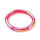 4Pcs 4 Color Acrylic Curved Tube Stretch Bracelets Set for Women(BJEW-JB09305-01)-4