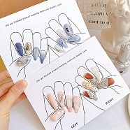 Paper Manicure Display Cards, Hand Model Board Nail Art Color Display Card, DIY Nail Art Display Chart Display Tip Tools, Hand Pattern, 12.1x16.1x0.04cm(DIY-B062-01A)