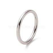 201 Stainless Steel Simple Thin Plain Band Ring for Women, Stainless Steel Color, Inner Diameter: 17mm(RJEW-I089-27P)