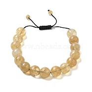 12.5mm Round Watermelon Stone Glass Braided Bead Bracelets for Women Men, Inner Diameter: 2~3-1/8 inch(4.95~8.05cm)(BJEW-C060-01M)