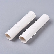 Plastic Candle Light Socket Covers, Candle Sleeves Candelabra Base for Light, White, 105x28.5x22mm, Hole: 20mm(X-DIY-WH0158-38A)