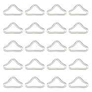 Iron Rings, Triangle, Gymnastics Trampoline Accessories, Platinum, 44.5x26x4.5mm, 10pcs/set(IFIN-WH0057-30P)