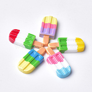 Resin Decoden Cabochons, Ice Cream, Mixed Color, 27~28x12x4mm(X-CRES-Q206-13)