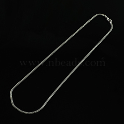 201 Stainless Steel Network Chain Necklaces, with Lobster Clasps, Stainless Steel Color, 20 inch(50.8cm)(STAS-S029-07)