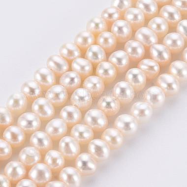3mm FloralWhite Round Pearl Beads