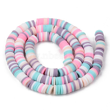 Handmade Polymer Clay Beads Strands(CLAY-R089-6mm-109)-2