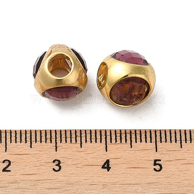 Rack Plating Brass Cubic Zirconia European Beads(KK-K275-08G)-3