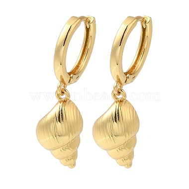 Shell Shape Brass Earrings