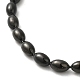 placage ionique (ip) 304 bracelets à chaîne à billes ovales en acier inoxydable pour femmes(BJEW-C046-01B)-2