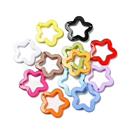 Opaque Acrylic Pendants, Star, Mixed Color, 30x30x5mm, Hole: 1.8mm, about 500pcs/500g(PACR-C006-23)