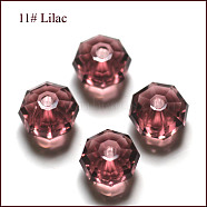 Imitation Austrian Crystal Beads, Grade AAA, Faceted, Octagon, Purple, 6x4mm, Hole: 0.7~0.9mm(SWAR-F083-4x6mm-11)