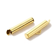 Brass Cord Ends, Column, Real 24K Gold Plated, 23x4mm, Hole: 1.5mm, Inner Diameter: 3mm(FIND-Z039-22F-G)