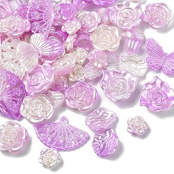 50G Opaque Acrylic Beads, Mixed Shapes, Medium Orchid, 11~23x12.5~30x2.5~10.5mm, Hole: 1~2mm(MACR-YW0003-68A)