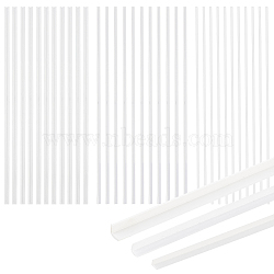 60Pcs 3 Style ABS Plastic L Shape Tubes, DIY Handmade Sand Table Material Model Building, White, 250x2~4x2~4mm, 20pcs/style(DIY-BC0006-40)