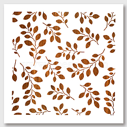 PET Hollow Out Drawing Painting Stencils, for DIY Scrapbook, Photo Album, Leaf Pattern, 300x300mm(DIY-WH0402-039)