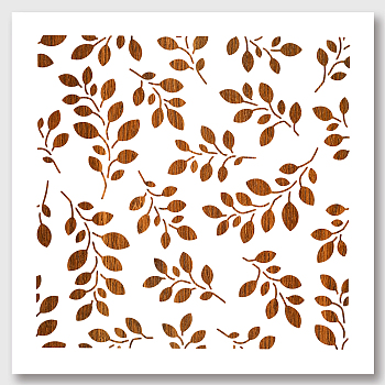 PET Hollow Out Drawing Painting Stencils, for DIY Scrapbook, Photo Album, Leaf Pattern, 300x300mm