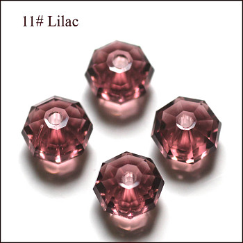 Imitation Austrian Crystal Beads, Grade AAA, Faceted, Octagon, Purple, 6x4mm, Hole: 0.7~0.9mm