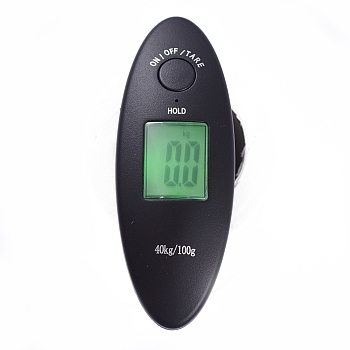 Portable Handheld Electronic Weighing Scales, 40kg/100g 88Lb Capacity Digital Electronic Luggage Scale, with LCD Display and Battery Included, Black, 29.5cm