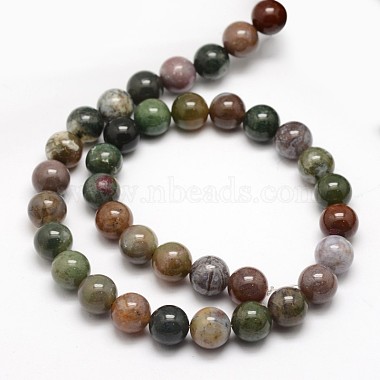 Chapelets de perles rondes en agate indienne naturelle(G-F243-01-10mm)-3