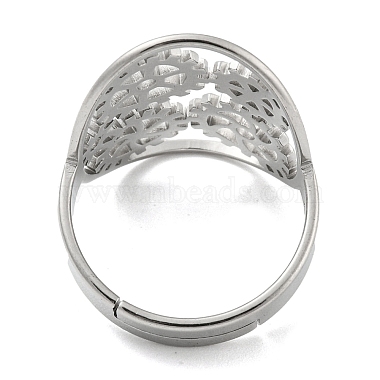 Ring with Gear 304 Stainless Steel Adjustable Rings(RJEW-G306-03P)-3