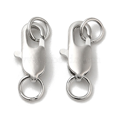 Real Platinum Plated Brass Lobster Claw Clasps