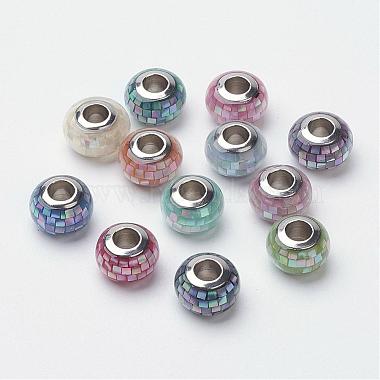 12mm Mixed Color Rondelle Resin Beads