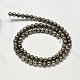 Natural Pyrite Round Beads Strands(G-F197-10-12mm)-2