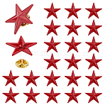 24 Sets Enamel Pins, Alloy Lapel Pin Backs for Backpack Clothes, Star, Red, 26.5x27.5mm(JEWB-FH0003-08)