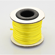 Macrame Rattail Chinese Knot Making Cords Round Nylon Braided String Threads, Yellow, 2mm, about 10.93 yards(10m)/roll(X-NWIR-O001-A-14)